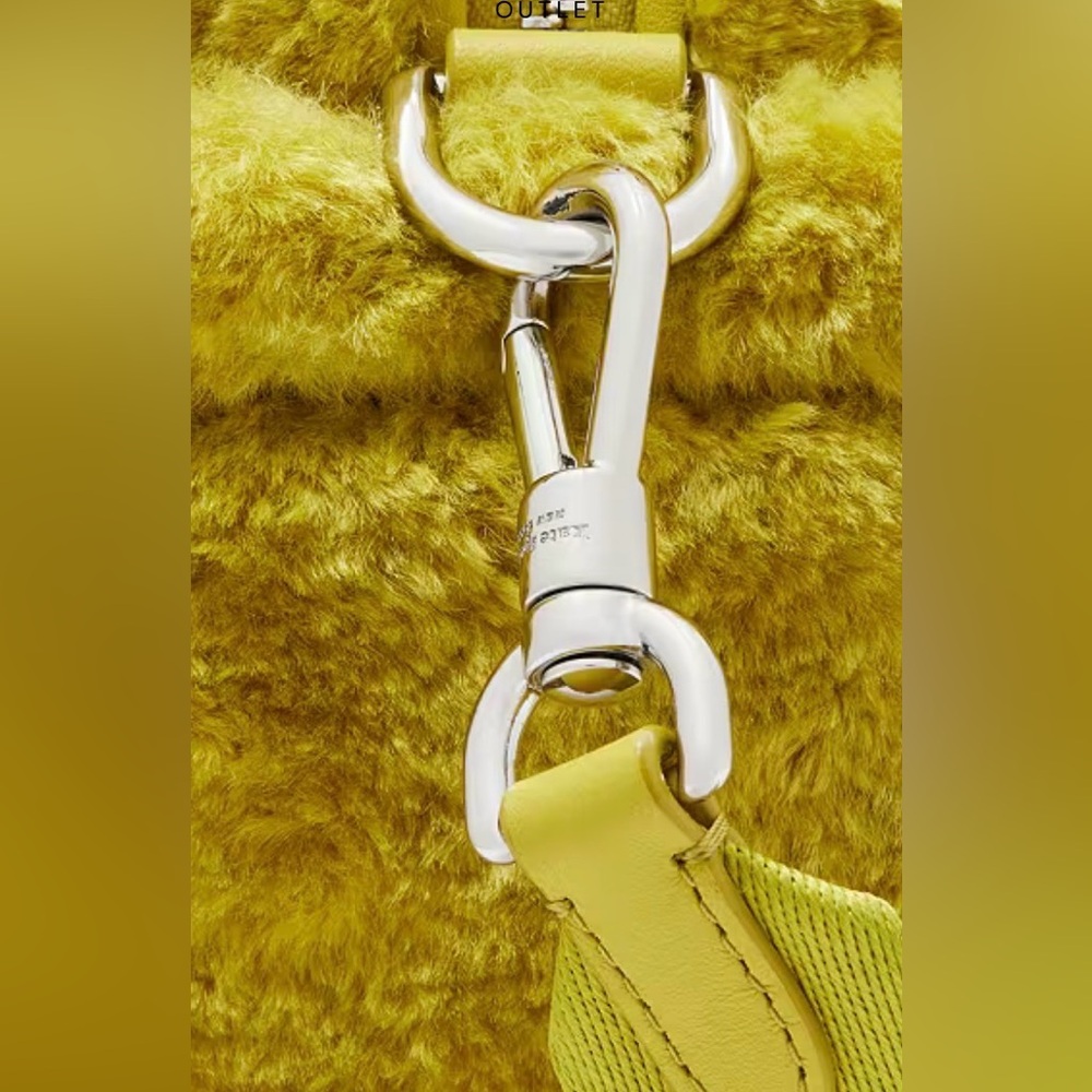 ♠️kate spade Apres Chic Faux Shearling Bag, Citron Sapphire NWT and dust bag. - Picture 5 of 5